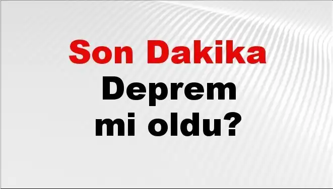 Kütahya'da Son Dakika Deprem! Deprem Nerede Oldu ve Şiddeti Ne?