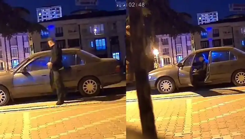 Park Halindeki Otomobili Sebepsiz Saniyeler İçinde Çaldılar!