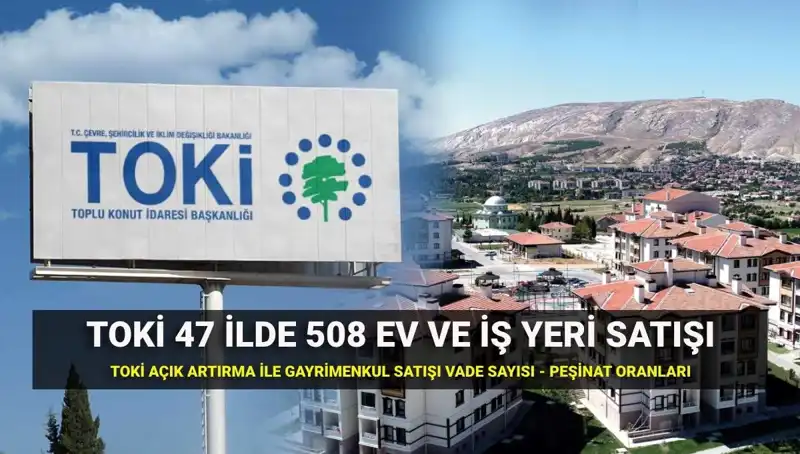 TOKİ, 47 İlde 508 Ev ve İş Yeri Satışa Sunuyor!
