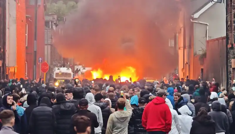 Kuzey İrlanda’da Cinsel Saldırı Protestoları: Evler Alev Alev Yandı!
