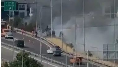 Anadolu Otoyolu’nda Sigara İzmaretinin Yarattığı Yangın Korku Dolu Anlar Yaşattı